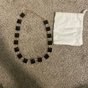 J Crew Black Geometric Necklace
